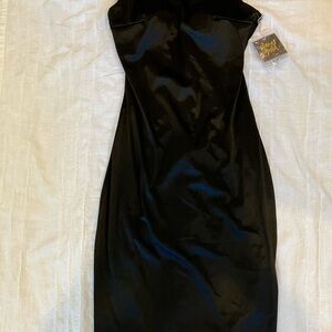 Planet Gold Black Sheath Dress Sweetheart Neckline Sleeveless